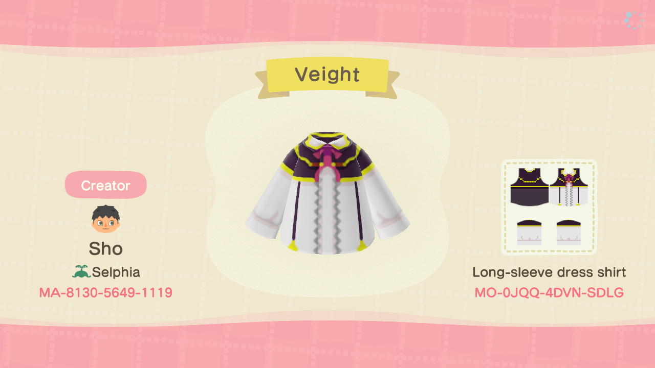 Animal Crossing Design Code: MO-0JQQ-4DVN-SDLG Veight