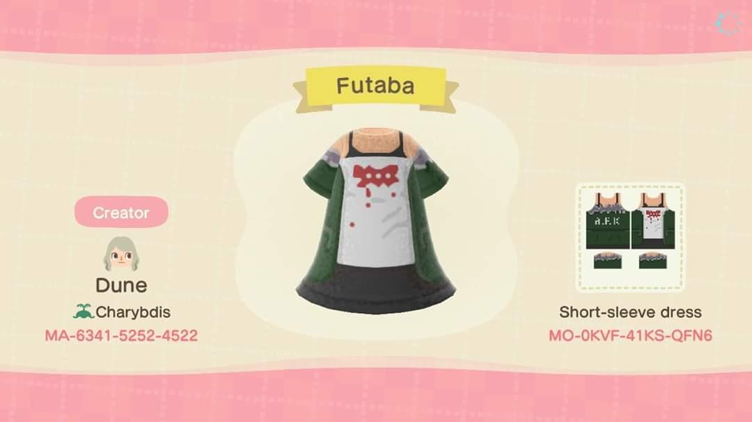 Animal Crossing Design Code: MO-0KVF-41KS-QFN6 Futaba