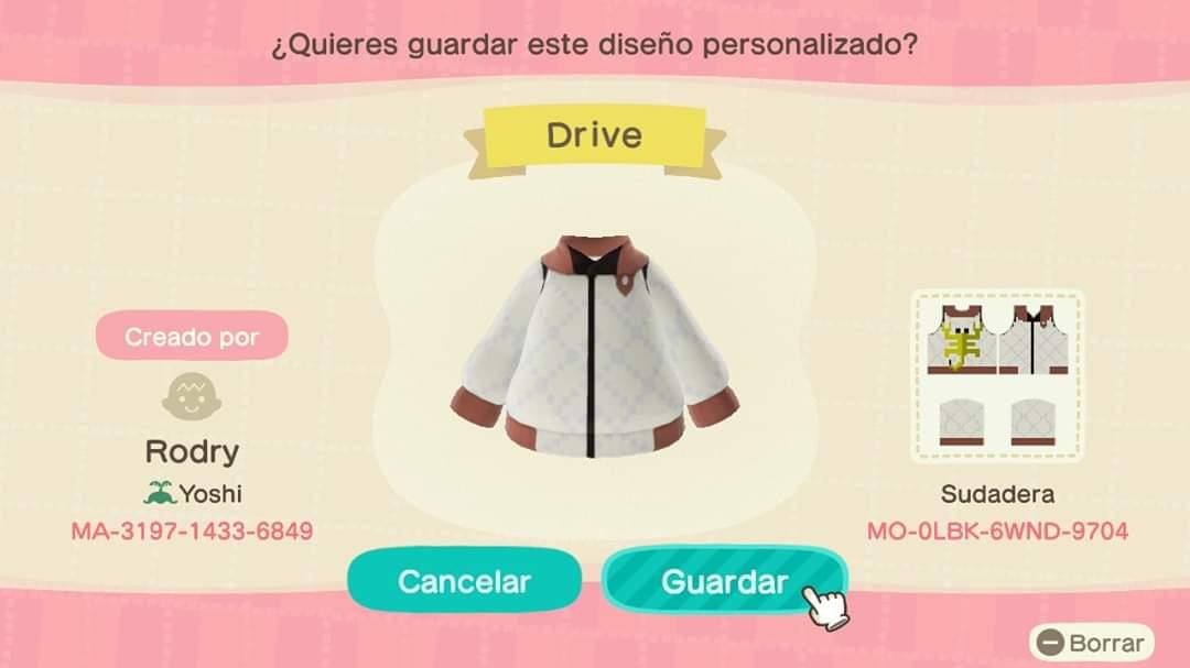 Animal Crossing Design Code: MO-0LBK-6WND-9704 Drive