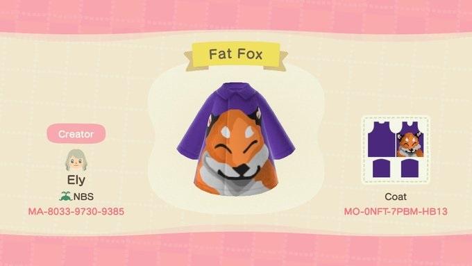 Animal Crossing Design Code: MO-0NFT-7PBM-HB13 Fox