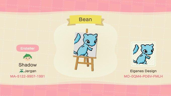 Animal Crossing Design Code: MO-0QM4-PD6V-FMLH Bean