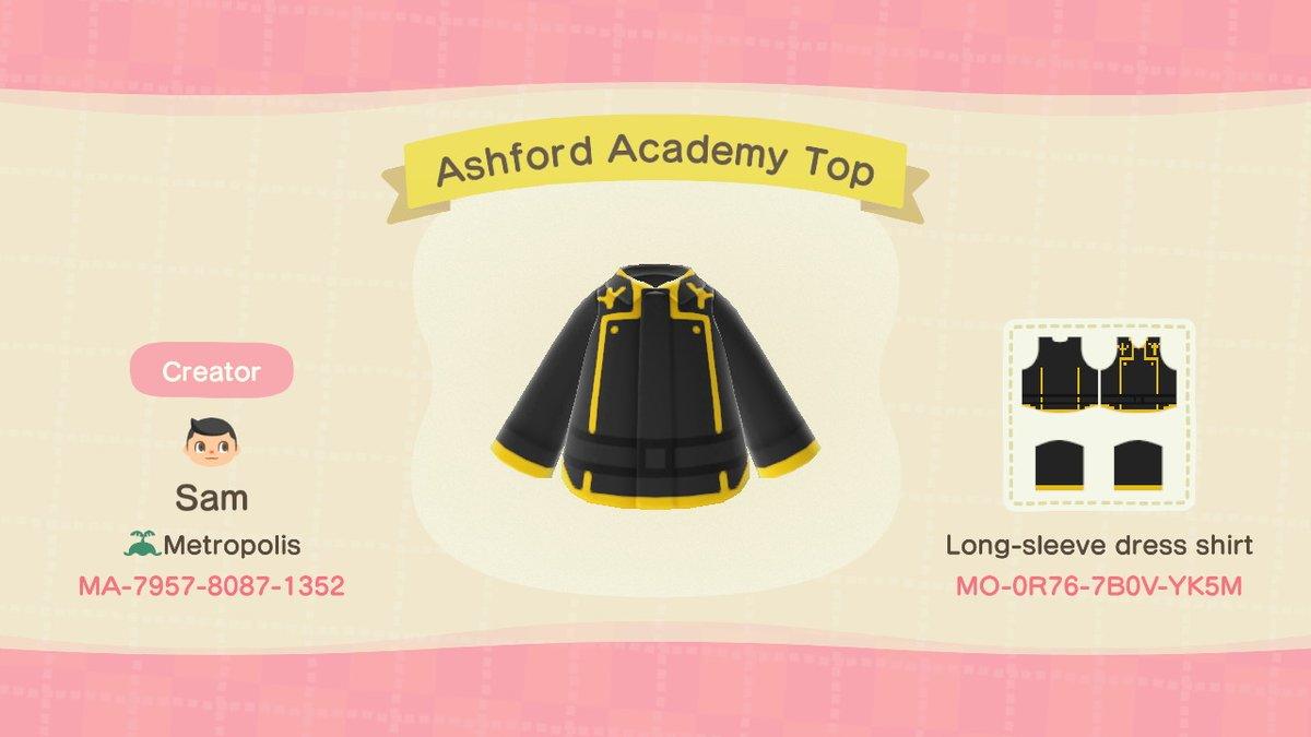 Animal Crossing Design Code: MO-0R76-7B0V-YK5M Ashford Academy Top