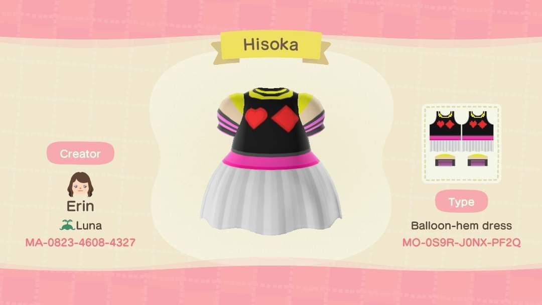 Animal Crossing Design Code: MO-0S9R-J0NX-PF2Q Hisoka