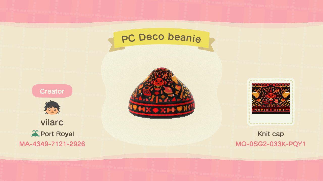 Animal Crossing Design Code: MO-0SG2-033K-PQY1 Pirate Deco Beanie