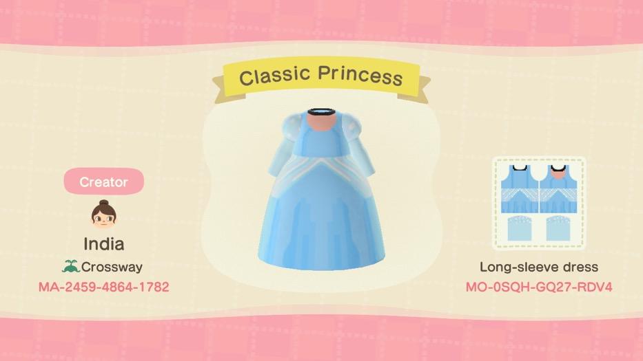 Animal Crossing Design Code: MO-0SQH-GQ27-RDV4 Classic Princess