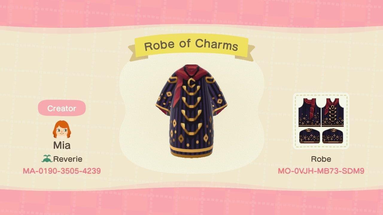 Animal Crossing Design Code: MO-0VJH-MB73-SDM9 Robe of Charms