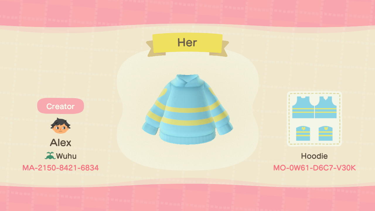 Animal Crossing Design Code: MO-0W61-D6C7-V30K Her
