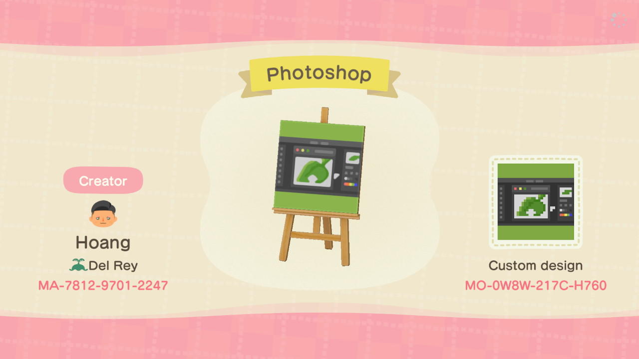 Animal Crossing Design Code: MO-0W8W-217C-H760 Photoshop Laptop Scr
