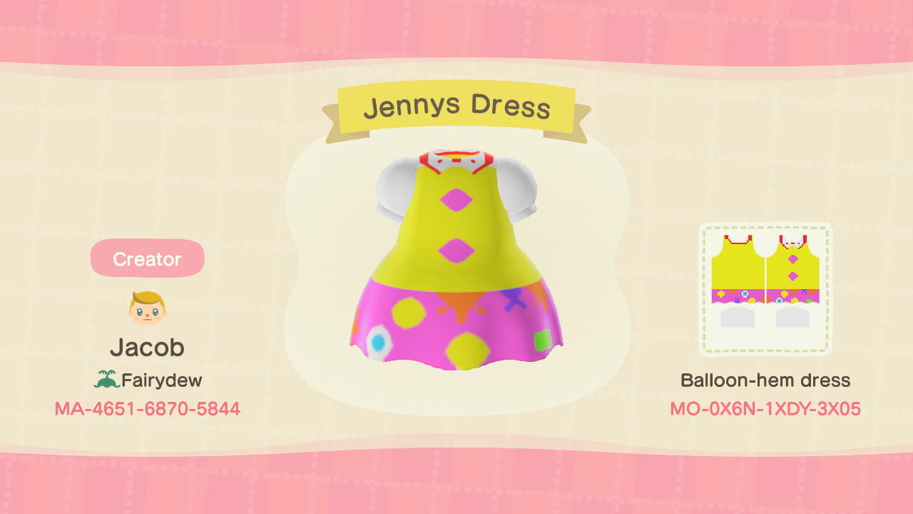 Animal Crossing Design Code: MO-0X6N-1XDY-3X05 Chibi Robo Jenny
