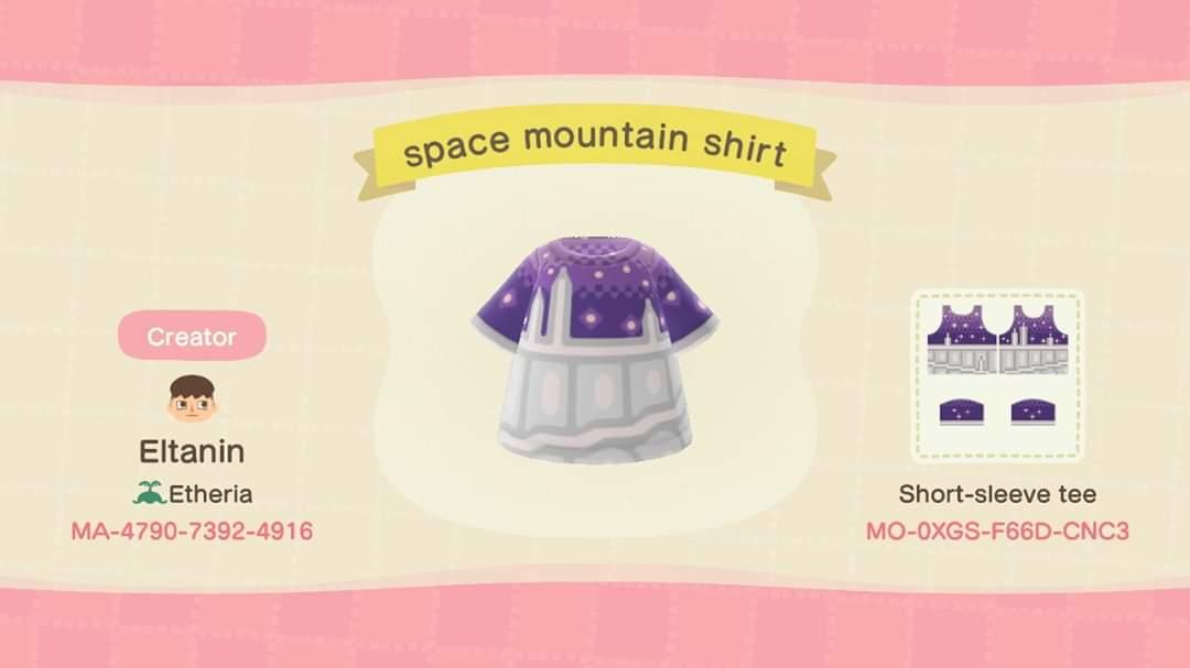 Animal Crossing Design Code: MO-0XGS-F66D-CNC3 space mountain