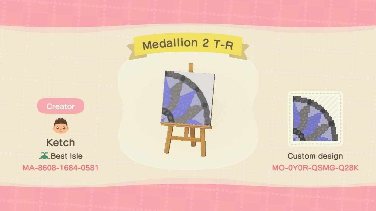 Animal Crossing Design Code: MO-0Y0R-QSMG-Q28K Medallion 2 T-R