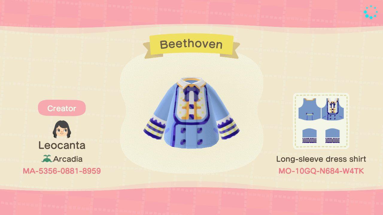 Animal Crossing Design Code: MO-10GQ-N684-W4TK Beethoven