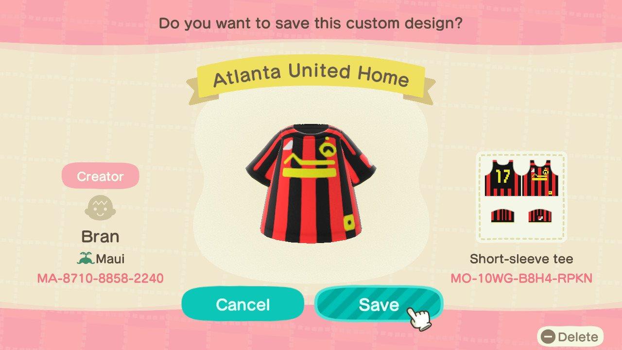 Animal Crossing Design Code: MO-10WG-B8H4-RPKN Atlanta United Home
