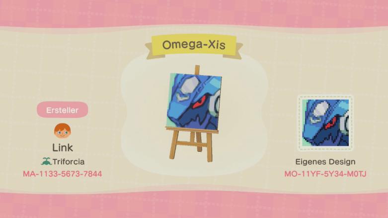 Animal Crossing Design Code: MO-11YF-5Y34-M0TJ Omega-Xis