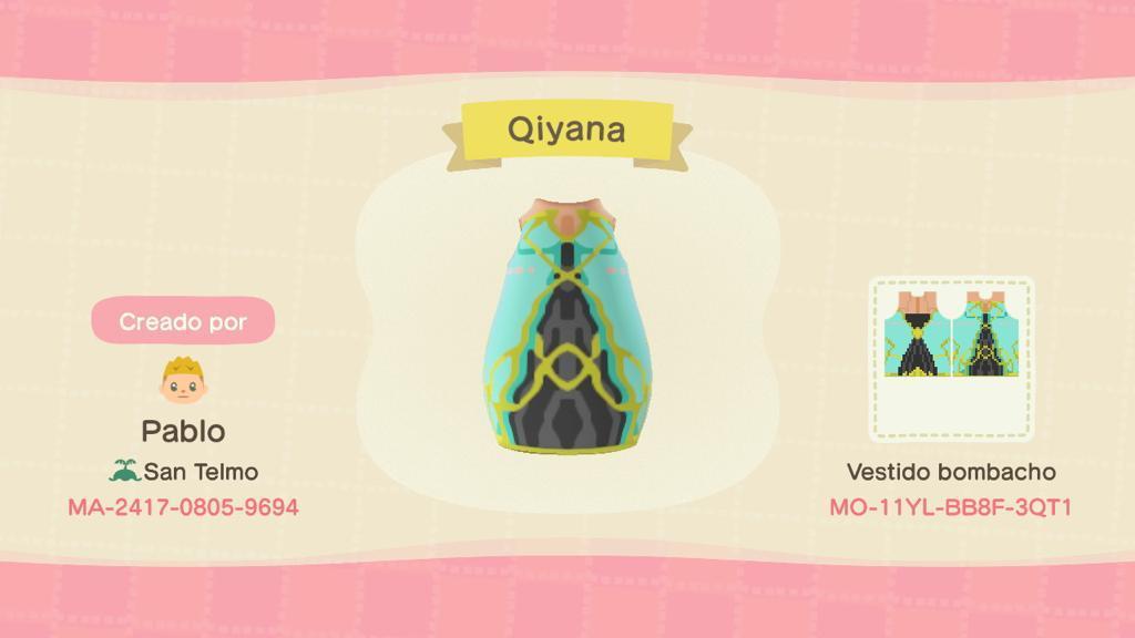 Animal Crossing Design Code: MO-11YL-BB8F-3QT1 Qiyana