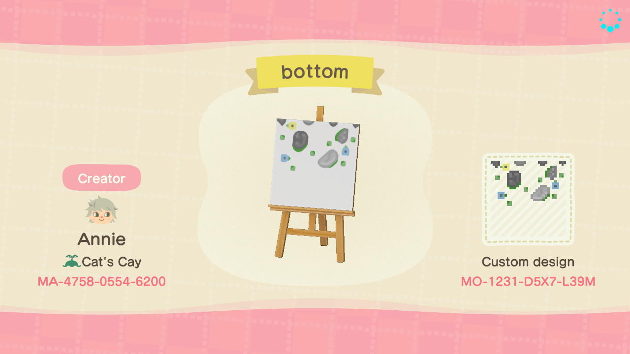 Animal Crossing Design Code: MO-1231-D5X7-L39M bottom