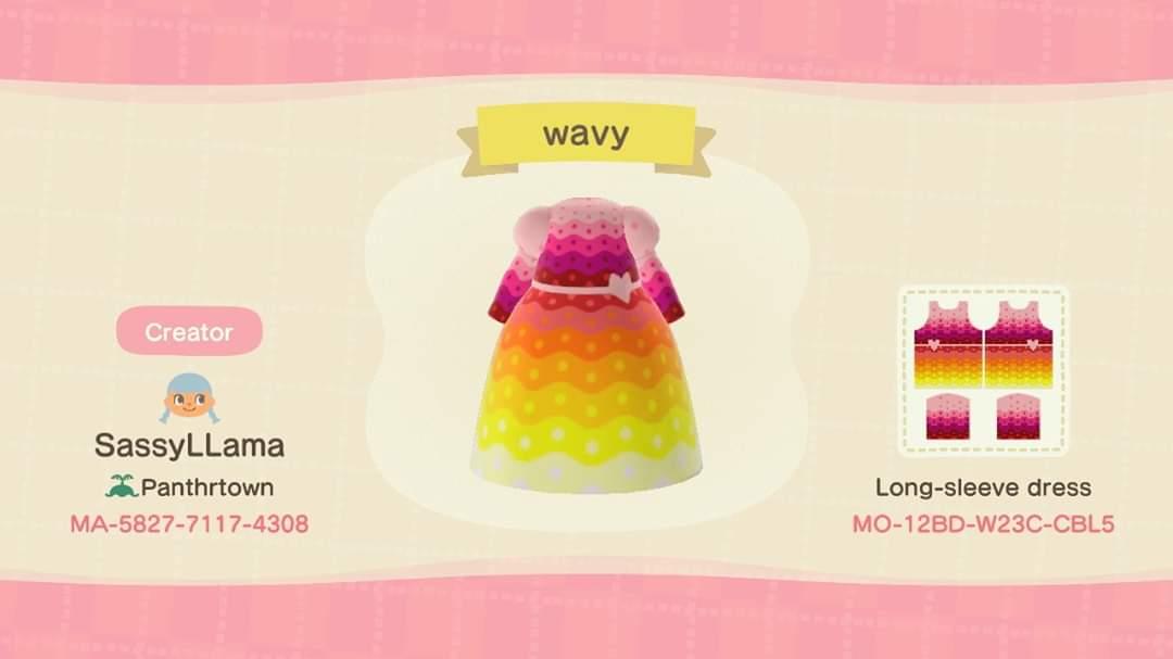 Animal Crossing Design Code: MO-12BD-W23C-CBL5 Wavy