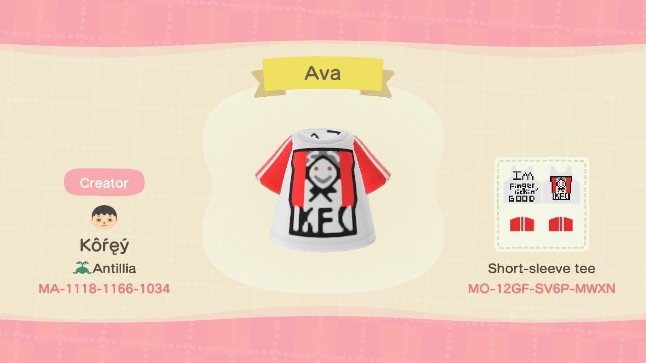 Animal Crossing Design Code: MO-12GF-SC6P-MWXM Ava