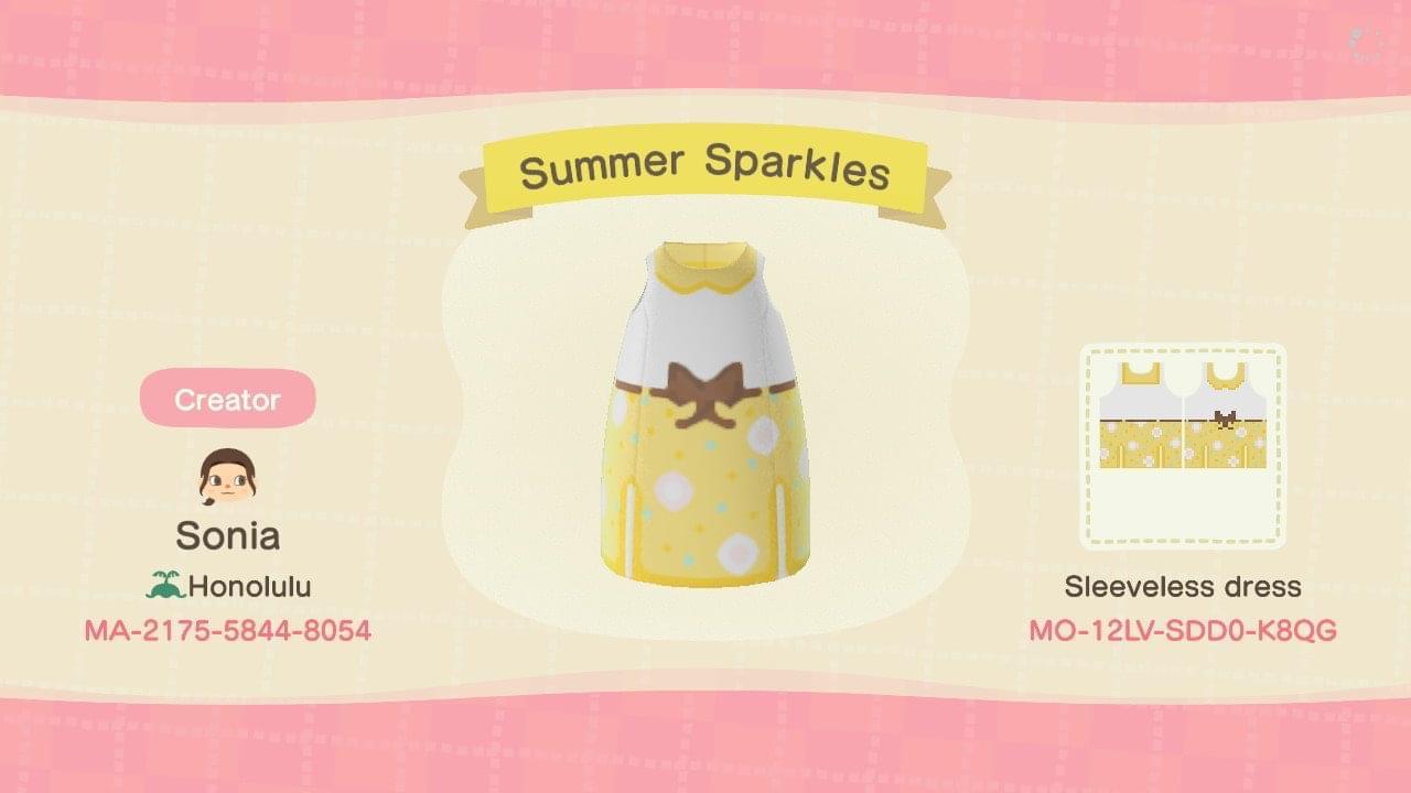Animal Crossing Design Code: MO-12LV-SDD0-K8QG Summer Sparkles