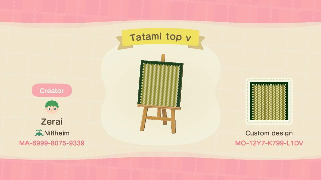 Animal Crossing Design Code: MO-12Y7-K799-L1DV Tatami v top