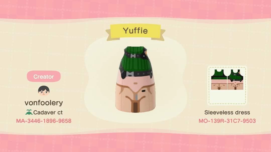 Animal Crossing Design Code: MO-139R-31C7-9503 Yuffie