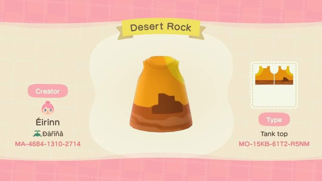 Animal Crossing Design Code: MO-15KB-61T2-R5NM Desert Rock