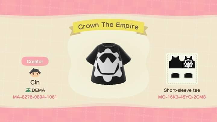 Animal Crossing Design Code: MO-16K3-45YQ-2CM8 Crown The Empire