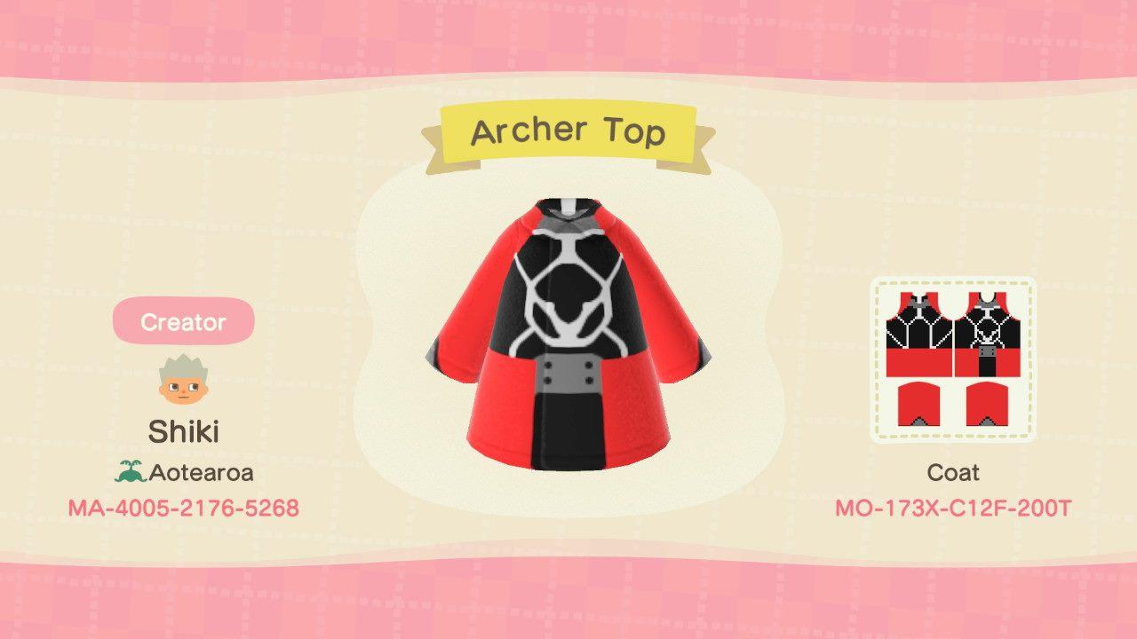 Animal Crossing Design Code: MO-173X-C12F-200T Archer Top
