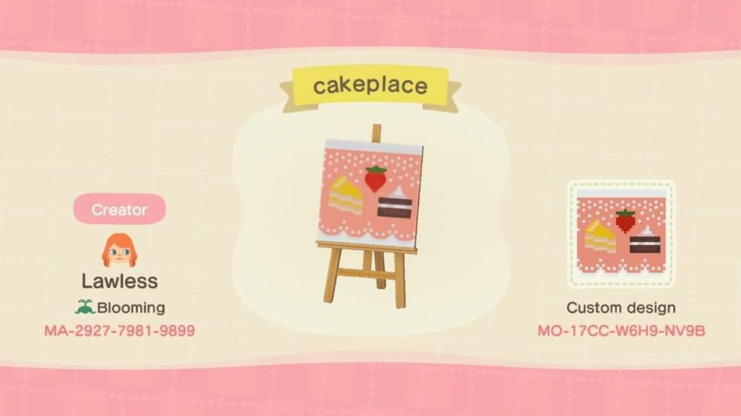 Animal Crossing Design Code: MO-17CC-W6H9-NV9B Cakeplace