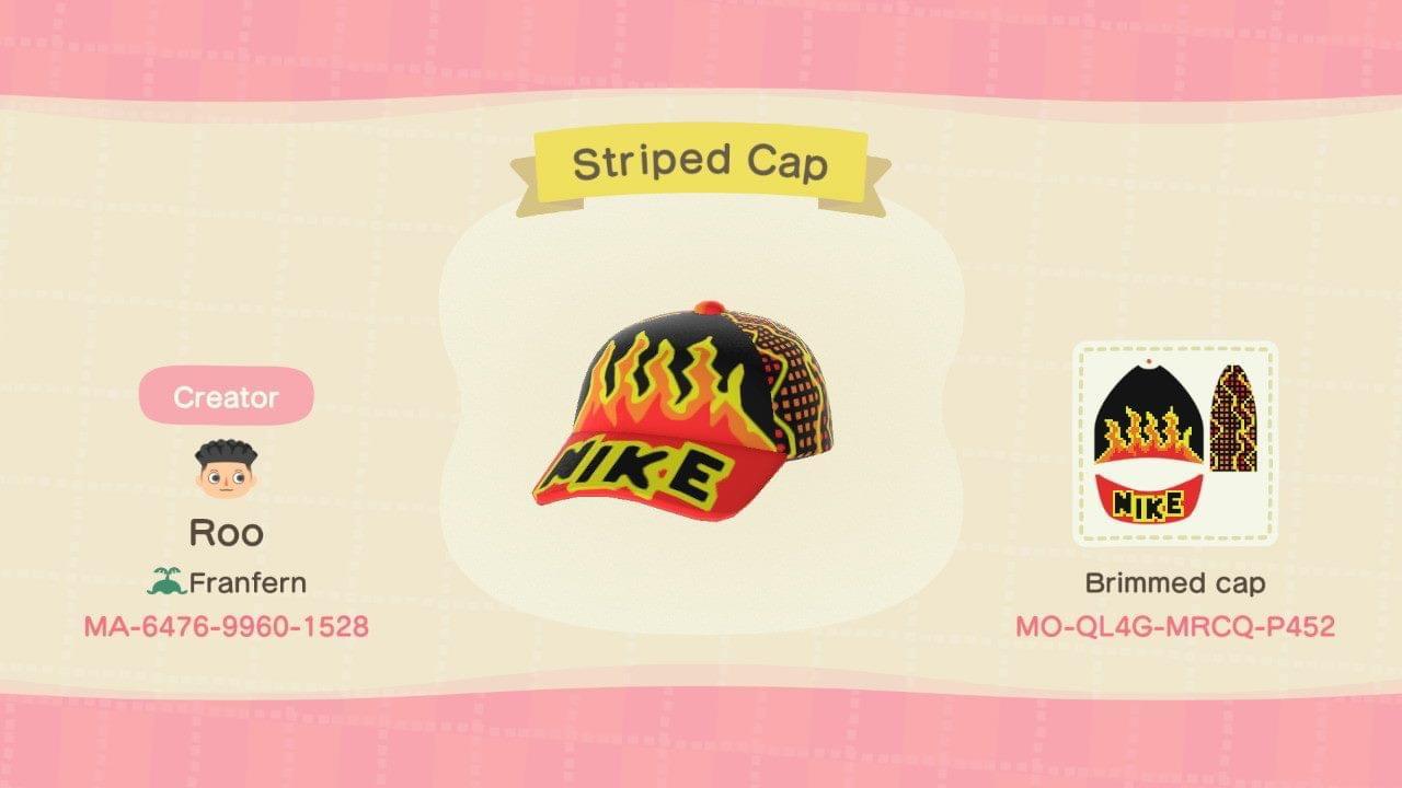 Animal Crossing Design Code: MO-18TS-T332-1V77 Vintage Nike Cap