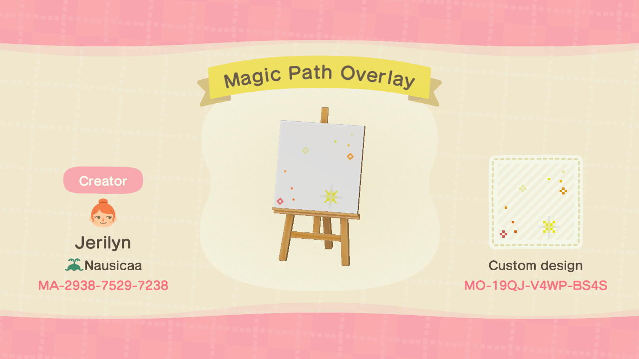 Animal Crossing Design Code: MO-19QJ-V4WP-BS4S Magic Path Overlay