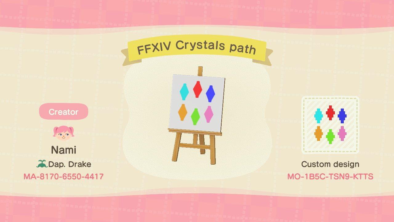 Animal Crossing Design Code: MO-1B5C-TSN9-KTTS FFXIV Crystal Path