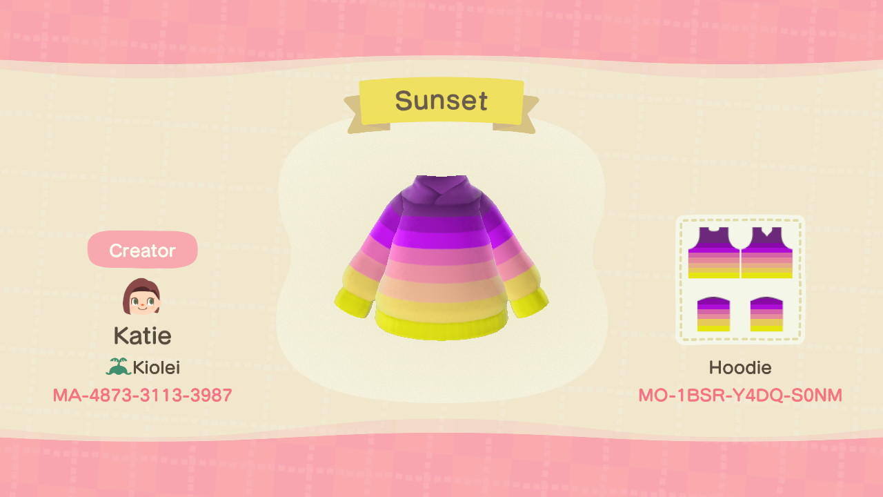 Animal Crossing Design Code: MO-1BSR-Y4DQ-S0NM Sunset