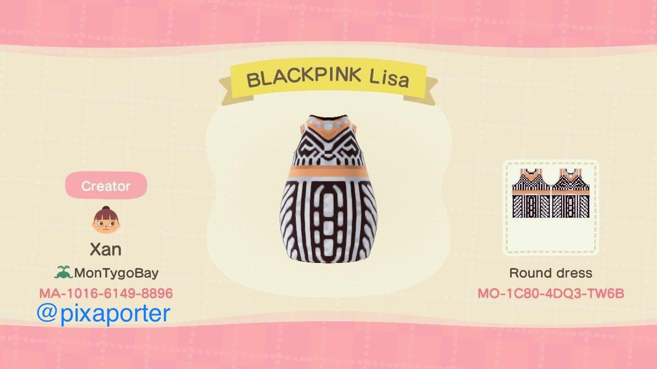 Animal Crossing Design Code: MO-1C80-4DQ3-TW6B BLACKPINK Lisa
