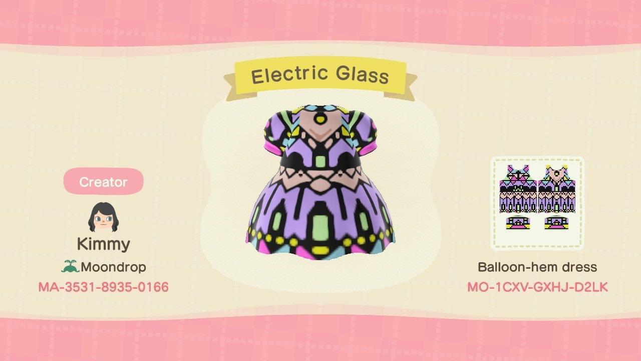 Animal Crossing Design Code: MO-1CXV-GXHJ-D2LK Electric Glass