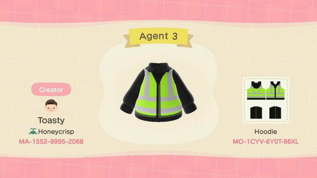 Animal Crossing Design Code: MO-1CYV-6Y0T-86XL Agent 3