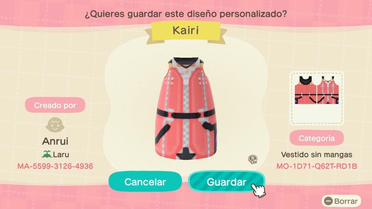 Animal Crossing Design Code: MO-1D71-Q627-RD1B KH2 - Kairi