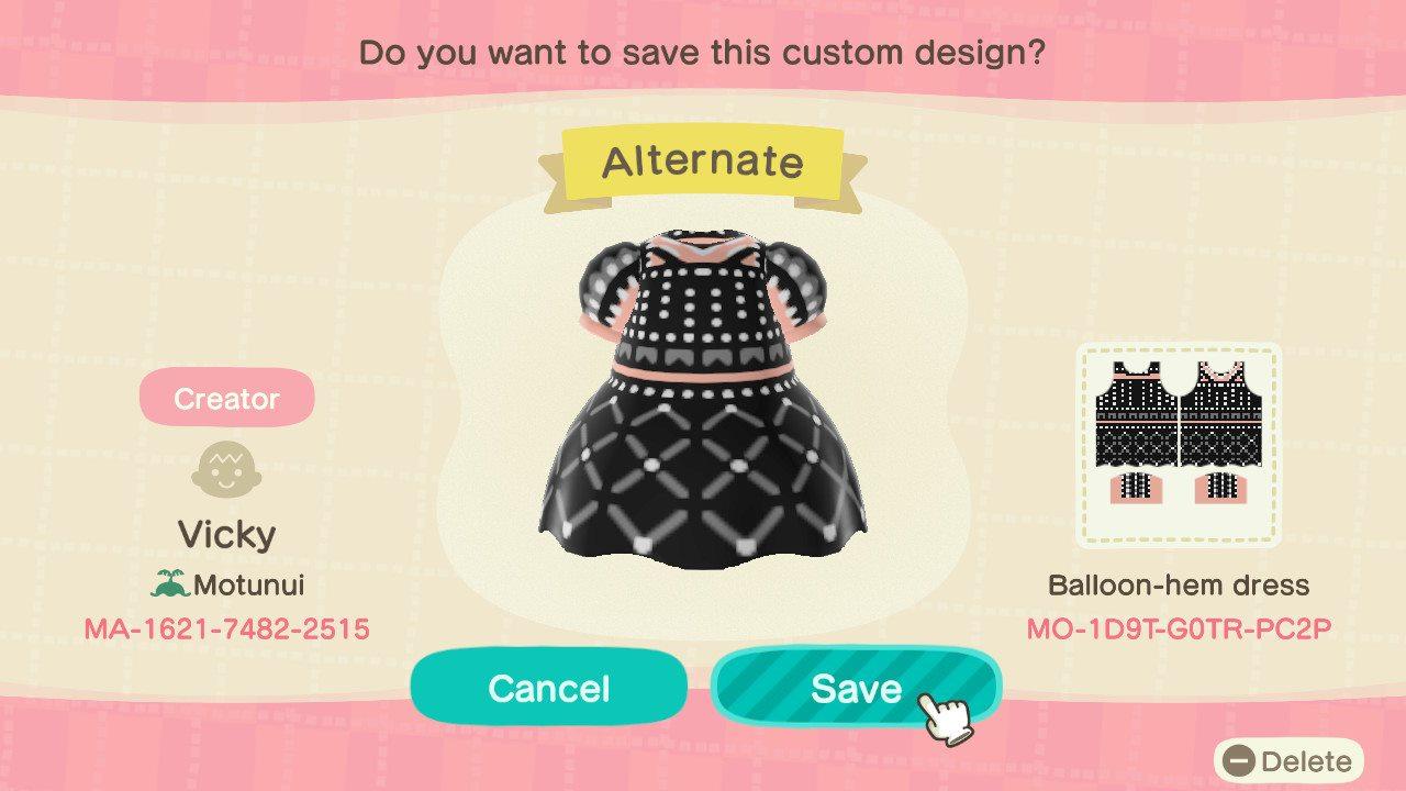 Animal Crossing Design Code: MO-1D9T-G0TR-PC2P Dance Captain- Six