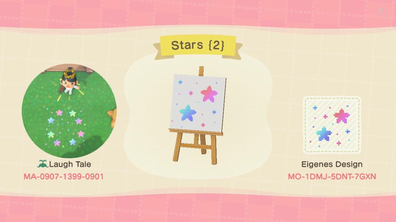 Animal Crossing Design Code: MO-1DMJ-5DNT-7GXN Stars