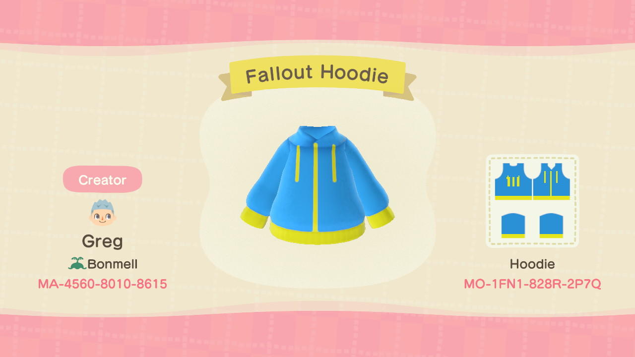 Animal Crossing Design Code: MO-1FN1-828R-2P7Q Fallout Vault 111
