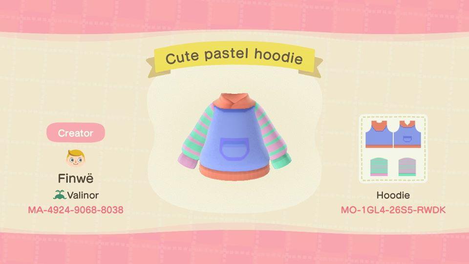Animal Crossing Design Code: MO-1GL4-26S5-RWDK Cute pastel hoodie