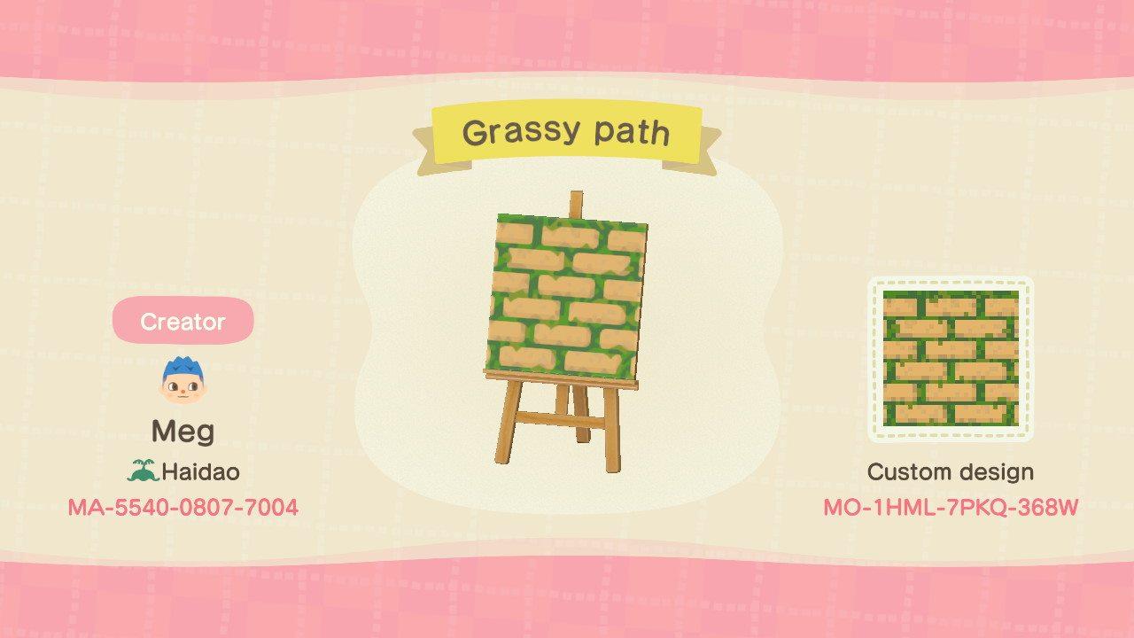 Animal Crossing Design Code: MO-1HML-7PKQ-368W Grassy Path 1