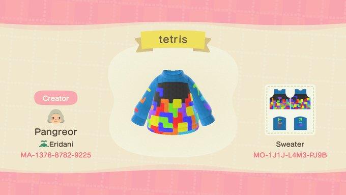 Animal Crossing Design Code: MO-1J1J-L4M3-PJ9B tetris