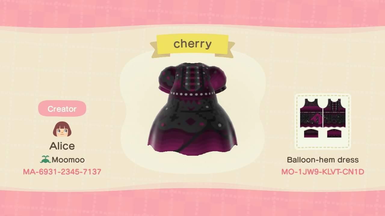 Animal Crossing Design Code: MO-1JW9-KLVT-CN1D Cherry