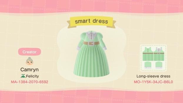 Animal Crossing Design Code: MO-1K5K-34JC-B6L0 smart dress