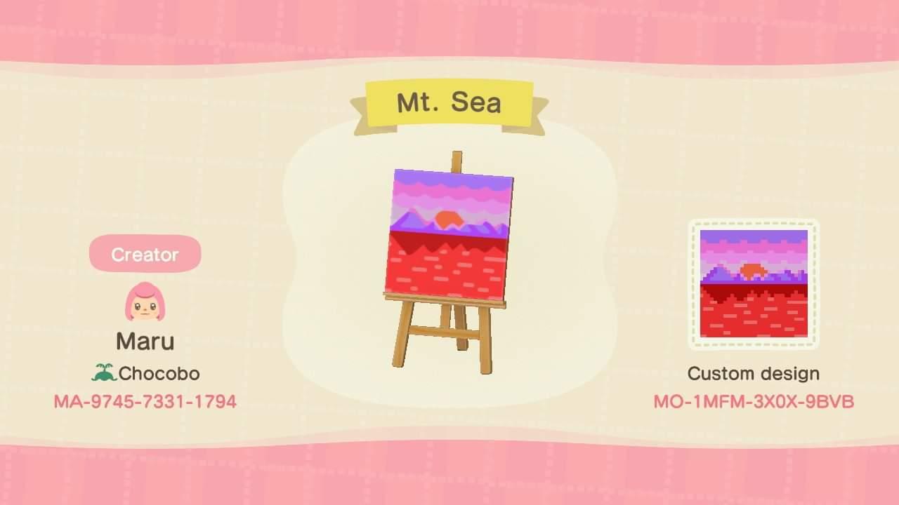 Animal Crossing Design Code: MO-1MFM-3X0X-9BVB My. Sea Painting