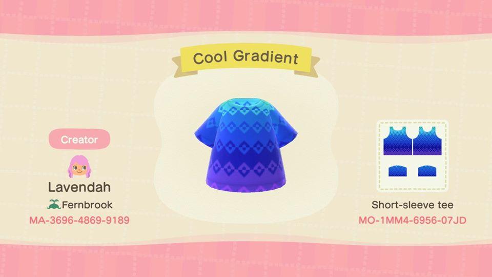 Animal Crossing Design Code: MO-1MM4-6956-07JD Cool Gradient