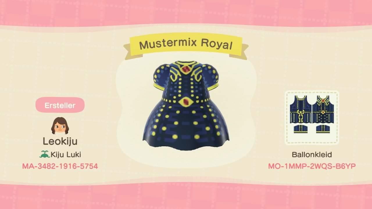 Animal Crossing Design Code: MO-1MMP-2WQS-B6YP Mustermix Royal