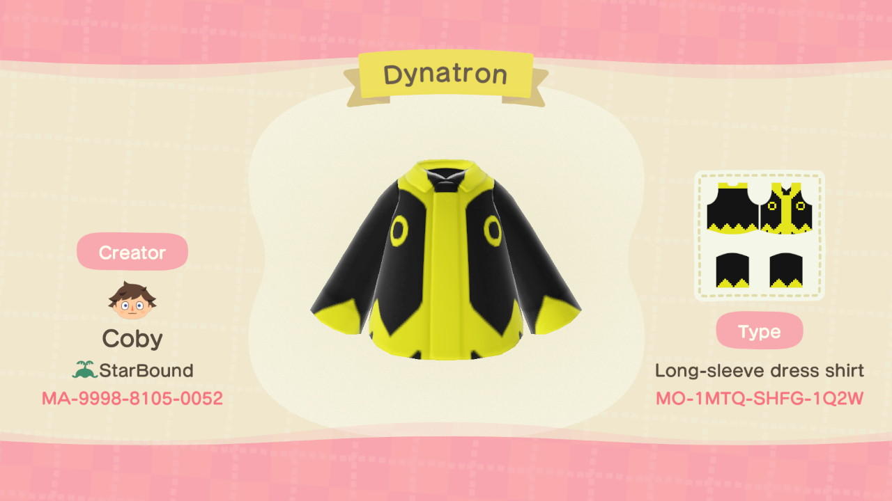Animal Crossing Design Code: MO-1MTQ-SHFG-1Q2W Dynatron