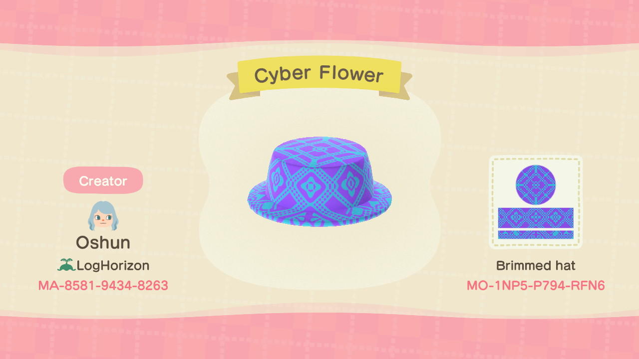 Animal Crossing Design Code: MO-1NP5-P794-RFN6 Cyber Flower